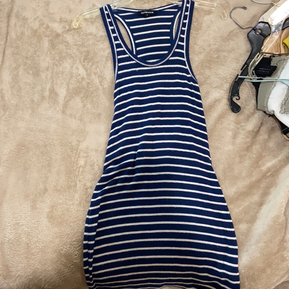 Hye Park and Lune blue striped body on dress